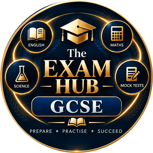 The Exam Hub GCSE badge: English, Maths, Science and mock tests